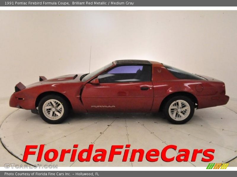 Brilliant Red Metallic / Medium Gray 1991 Pontiac Firebird Formula Coupe