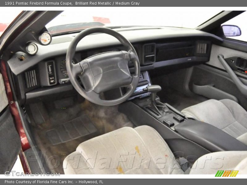 Brilliant Red Metallic / Medium Gray 1991 Pontiac Firebird Formula Coupe