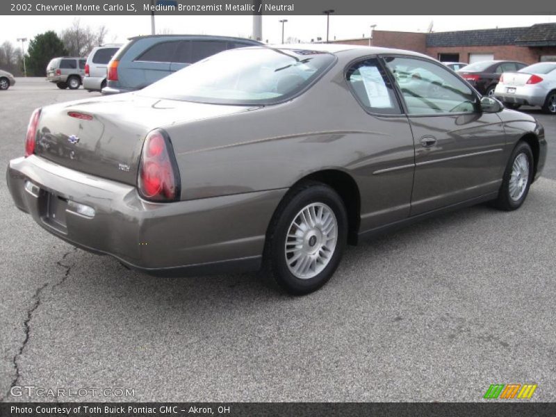 Medium Bronzemist Metallic / Neutral 2002 Chevrolet Monte Carlo LS