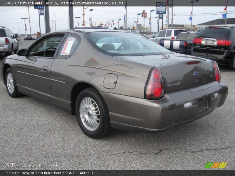 Medium Bronzemist Metallic / Neutral 2002 Chevrolet Monte Carlo LS