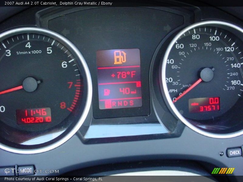 Dolphin Gray Metallic / Ebony 2007 Audi A4 2.0T Cabriolet