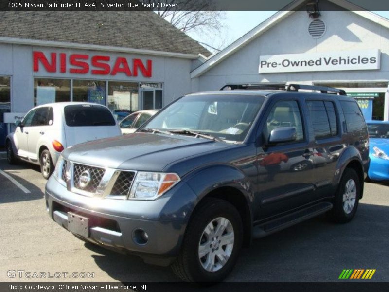 Silverton Blue Pearl / Desert 2005 Nissan Pathfinder LE 4x4