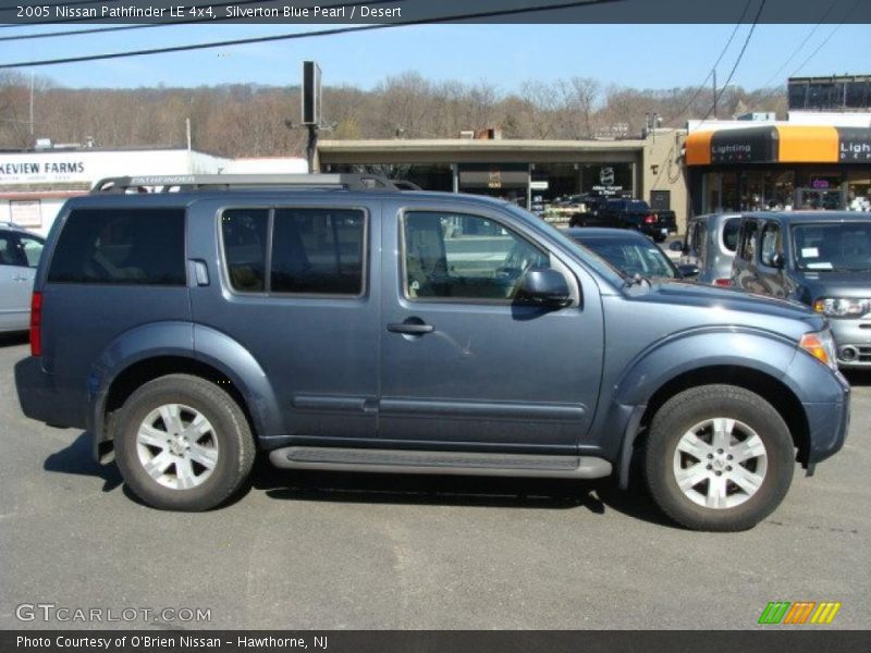 Silverton Blue Pearl / Desert 2005 Nissan Pathfinder LE 4x4