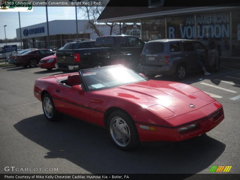Bright Red / Red 1989 Chevrolet Corvette Convertible