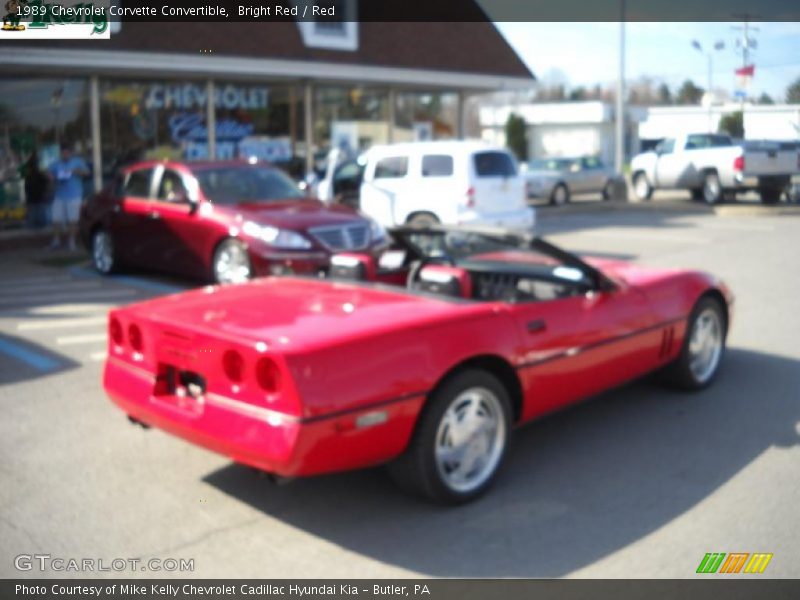 Bright Red / Red 1989 Chevrolet Corvette Convertible