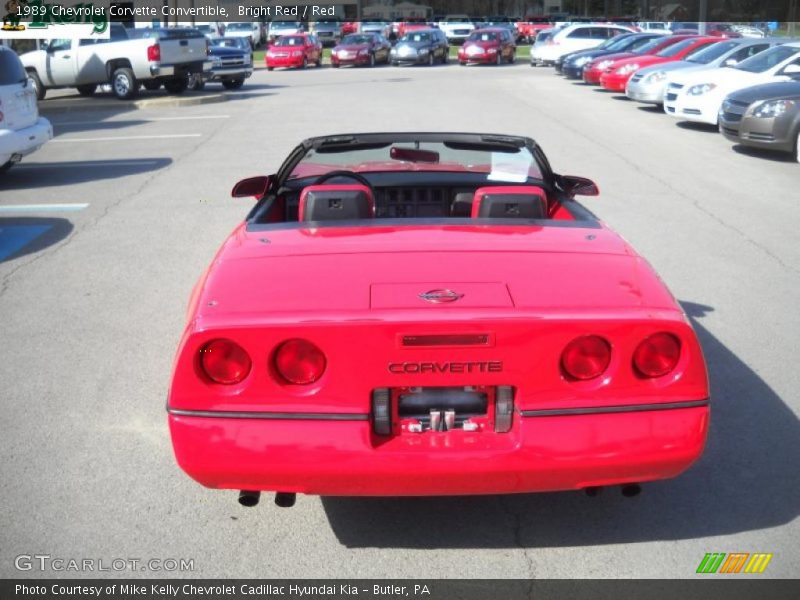 Bright Red / Red 1989 Chevrolet Corvette Convertible