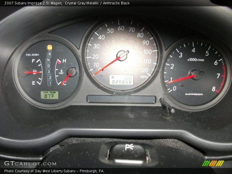 Crystal Gray Metallic / Anthracite Black 2007 Subaru Impreza 2.5i Wagon
