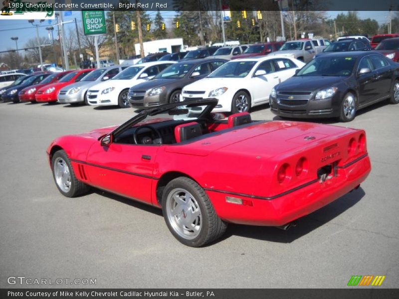 Bright Red / Red 1989 Chevrolet Corvette Convertible