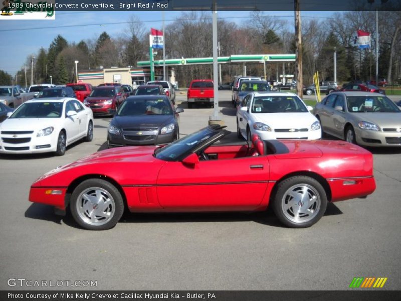 Bright Red / Red 1989 Chevrolet Corvette Convertible