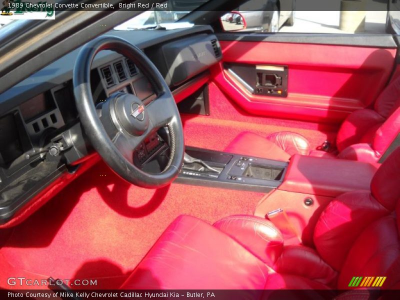 Bright Red / Red 1989 Chevrolet Corvette Convertible