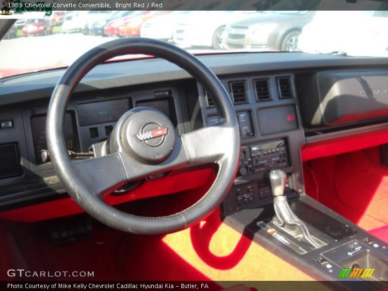 Bright Red / Red 1989 Chevrolet Corvette Convertible