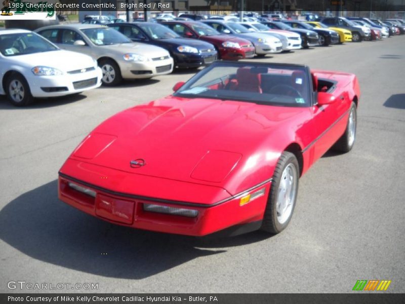 Bright Red / Red 1989 Chevrolet Corvette Convertible