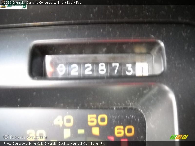 Bright Red / Red 1989 Chevrolet Corvette Convertible