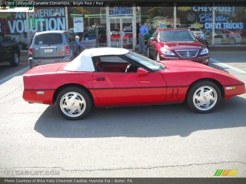 Bright Red / Red 1989 Chevrolet Corvette Convertible
