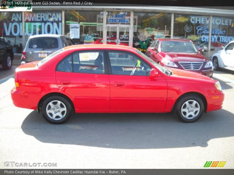 Retro Red / Gray 2005 Hyundai Accent GLS Sedan