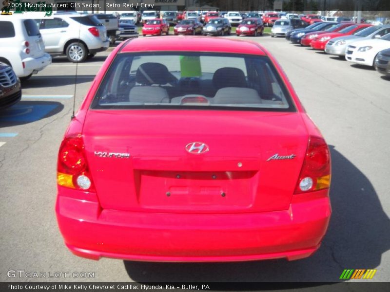 Retro Red / Gray 2005 Hyundai Accent GLS Sedan