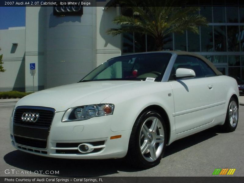 Ibis White / Beige 2007 Audi A4 2.0T Cabriolet