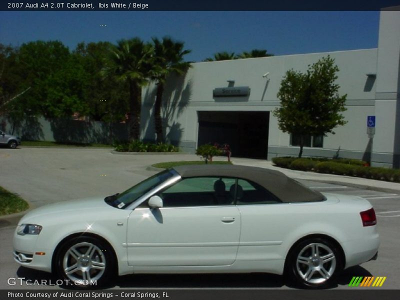 Ibis White / Beige 2007 Audi A4 2.0T Cabriolet