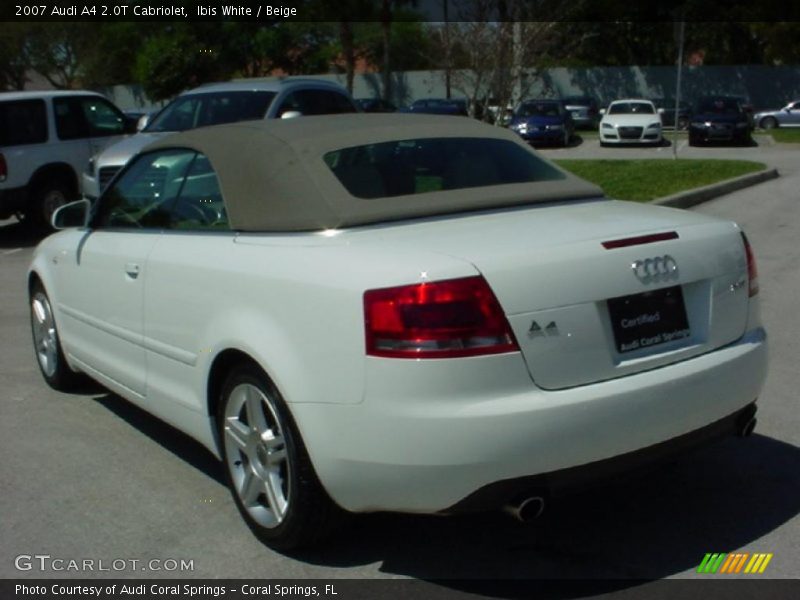 Ibis White / Beige 2007 Audi A4 2.0T Cabriolet