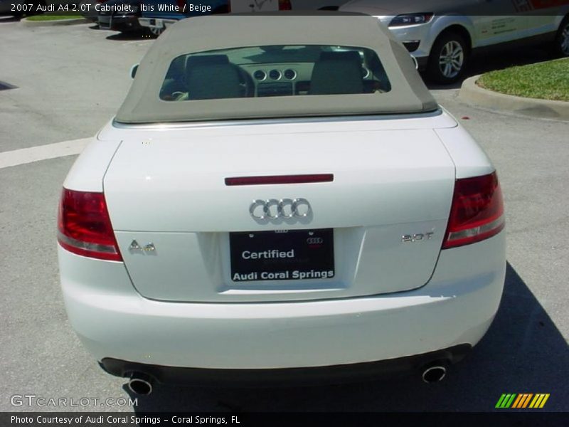 Ibis White / Beige 2007 Audi A4 2.0T Cabriolet