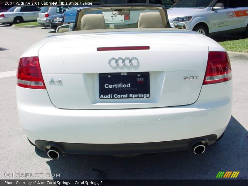 Ibis White / Beige 2007 Audi A4 2.0T Cabriolet