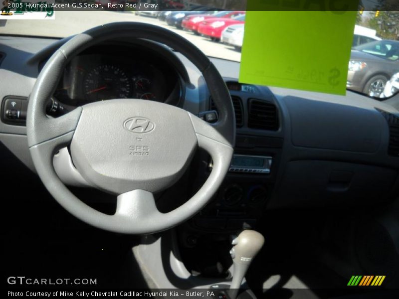 Retro Red / Gray 2005 Hyundai Accent GLS Sedan