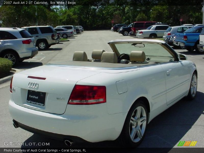 Ibis White / Beige 2007 Audi A4 2.0T Cabriolet