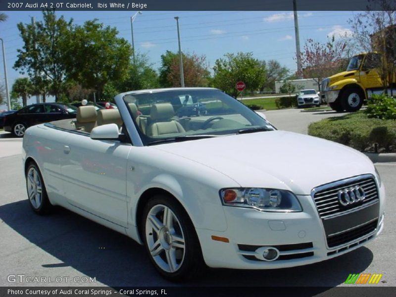 Ibis White / Beige 2007 Audi A4 2.0T Cabriolet