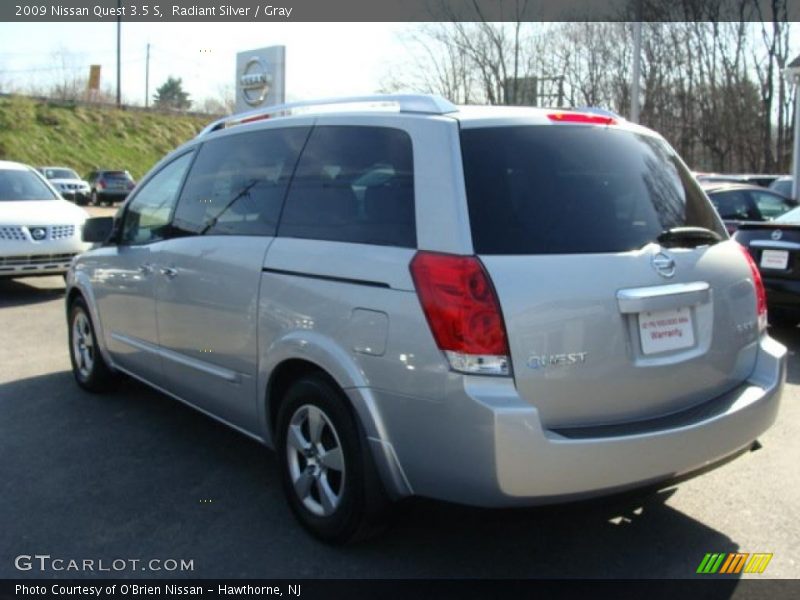 Radiant Silver / Gray 2009 Nissan Quest 3.5 S