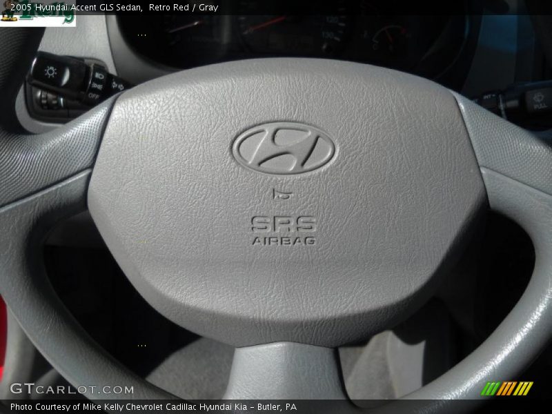 Retro Red / Gray 2005 Hyundai Accent GLS Sedan