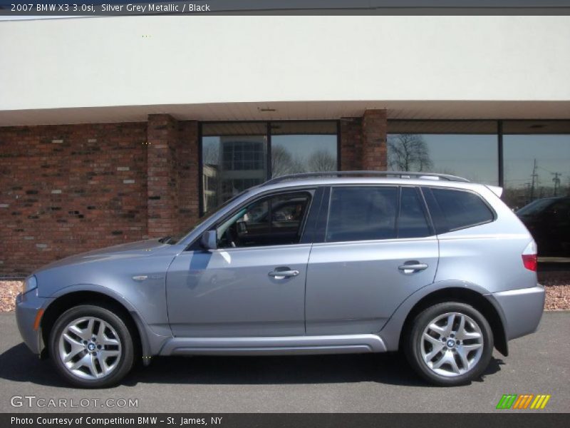 Silver Grey Metallic / Black 2007 BMW X3 3.0si