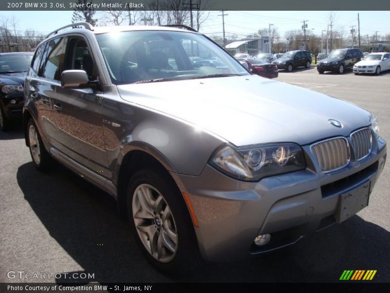 Silver Grey Metallic / Black 2007 BMW X3 3.0si