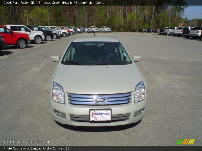 Moss Green Metallic / Medium Light Stone 2008 Ford Fusion SEL V6