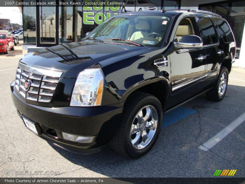 Black Raven / Cocoa/Light Cashmere 2007 Cadillac Escalade AWD