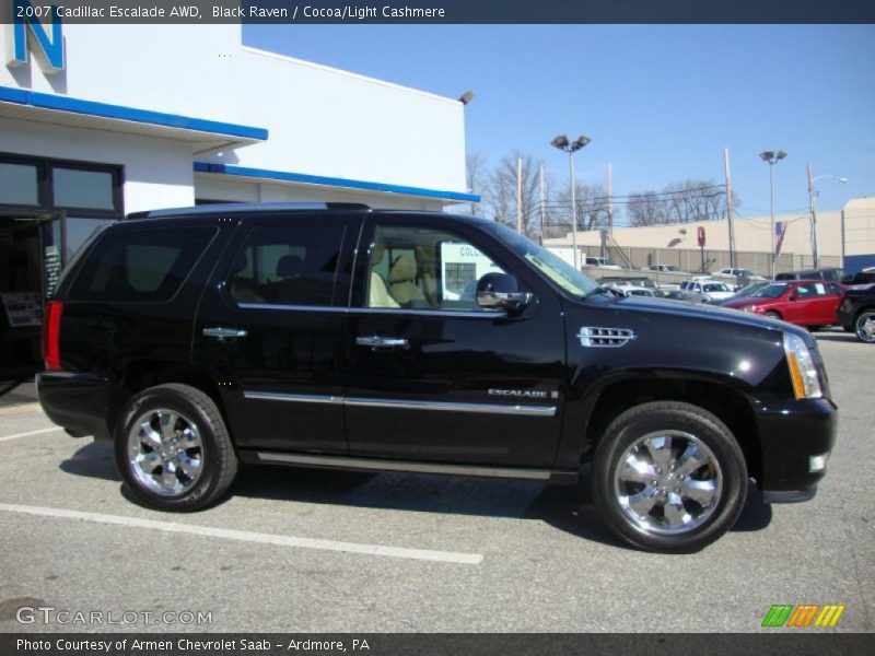Black Raven / Cocoa/Light Cashmere 2007 Cadillac Escalade AWD