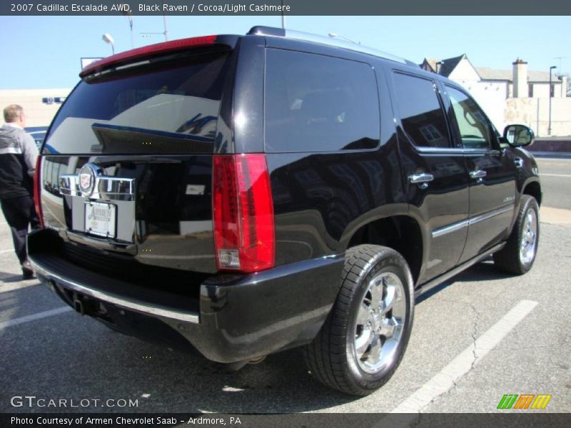 Black Raven / Cocoa/Light Cashmere 2007 Cadillac Escalade AWD