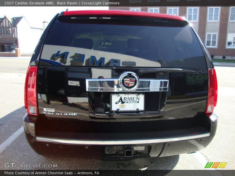 Black Raven / Cocoa/Light Cashmere 2007 Cadillac Escalade AWD