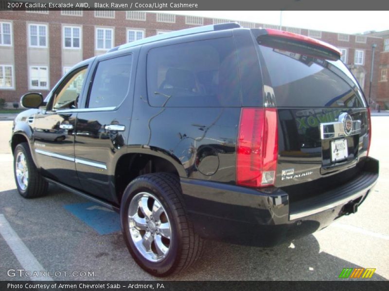 Black Raven / Cocoa/Light Cashmere 2007 Cadillac Escalade AWD