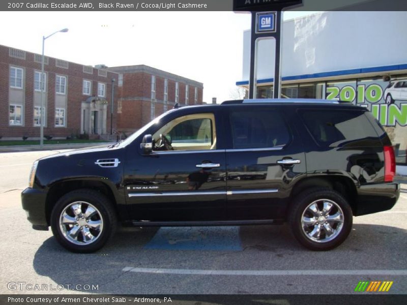 Black Raven / Cocoa/Light Cashmere 2007 Cadillac Escalade AWD