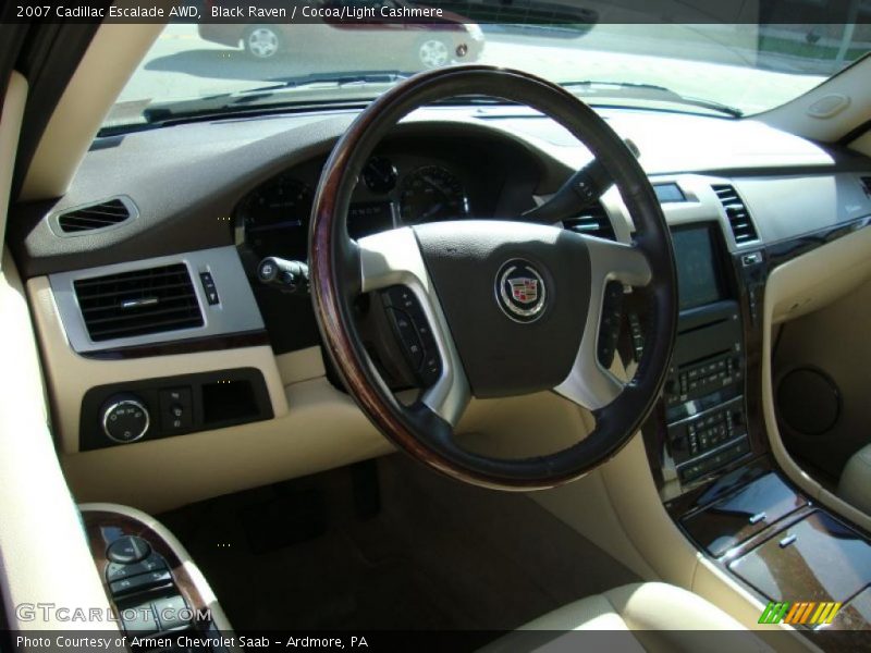 Black Raven / Cocoa/Light Cashmere 2007 Cadillac Escalade AWD