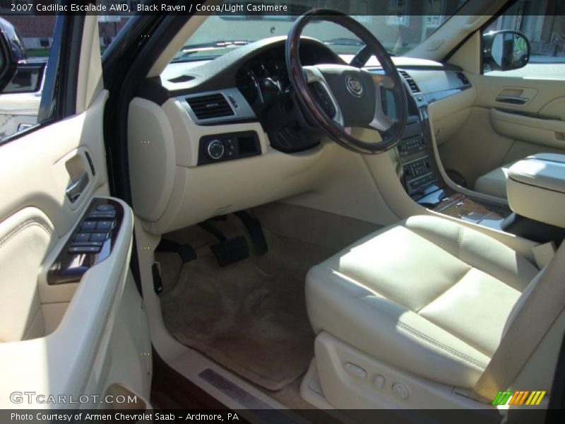 Black Raven / Cocoa/Light Cashmere 2007 Cadillac Escalade AWD
