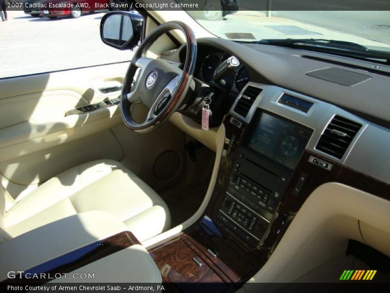 Black Raven / Cocoa/Light Cashmere 2007 Cadillac Escalade AWD