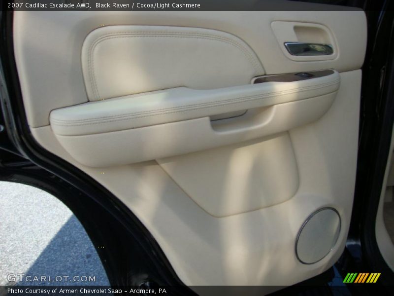 Black Raven / Cocoa/Light Cashmere 2007 Cadillac Escalade AWD