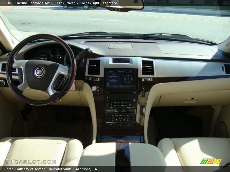 Black Raven / Cocoa/Light Cashmere 2007 Cadillac Escalade AWD