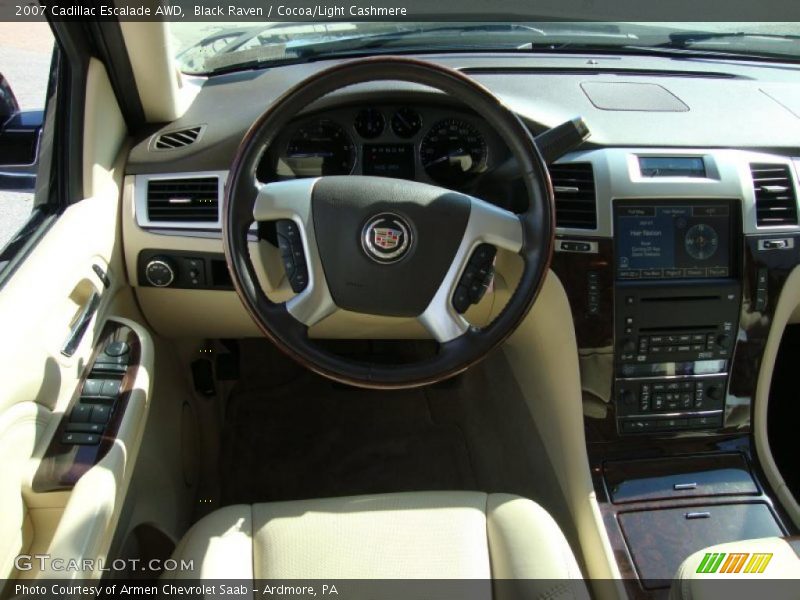 Black Raven / Cocoa/Light Cashmere 2007 Cadillac Escalade AWD