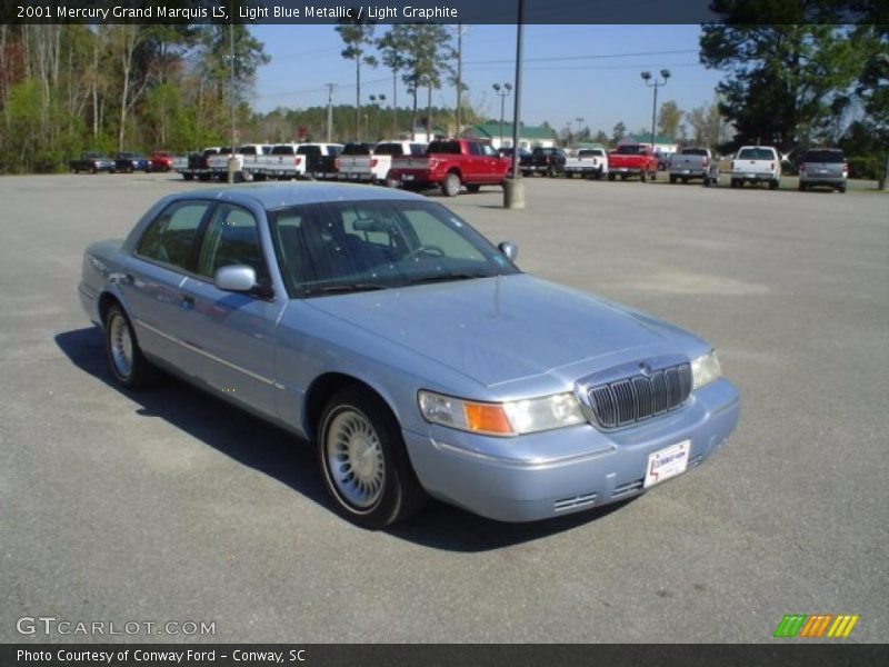 Light Blue Metallic / Light Graphite 2001 Mercury Grand Marquis LS