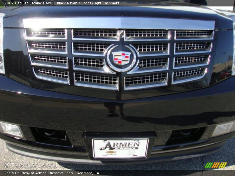 Black Raven / Cocoa/Light Cashmere 2007 Cadillac Escalade AWD