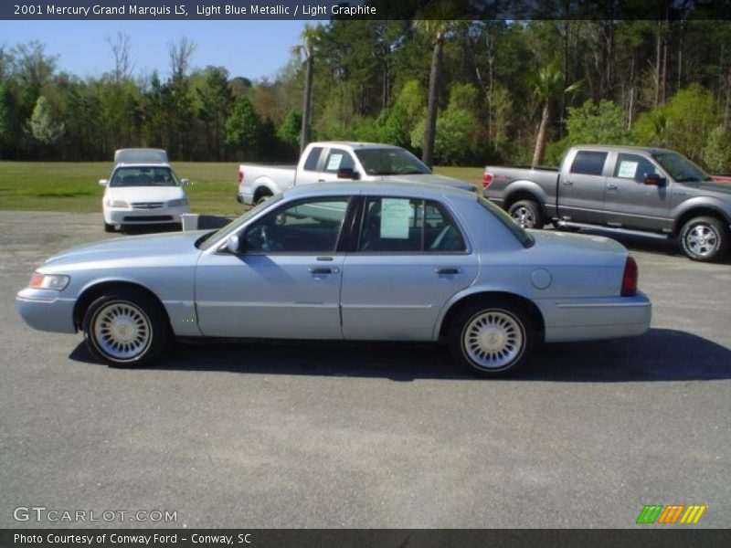 Light Blue Metallic / Light Graphite 2001 Mercury Grand Marquis LS
