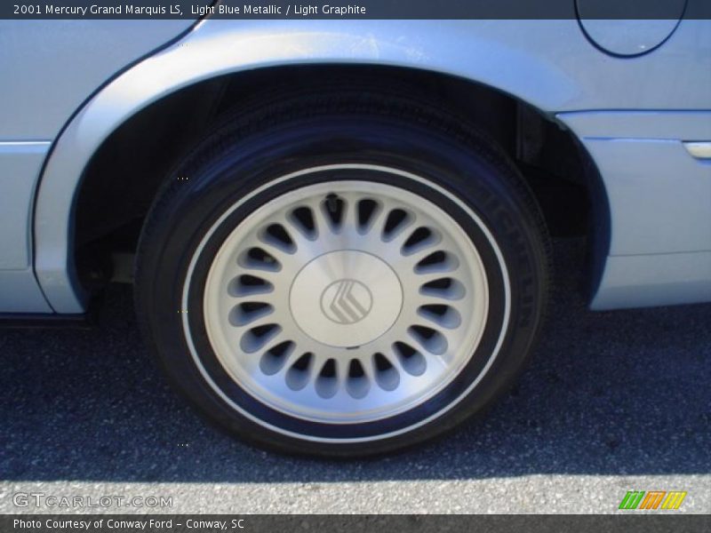 Light Blue Metallic / Light Graphite 2001 Mercury Grand Marquis LS
