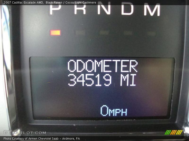 Black Raven / Cocoa/Light Cashmere 2007 Cadillac Escalade AWD